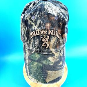 BROWNING OAK HILL Camo Baseball Hat Men's Hunting Cap Adjustable Green